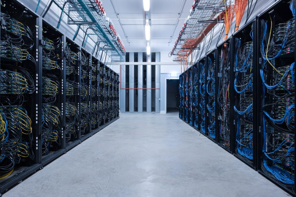 Photo of the Tetralith system in server hall