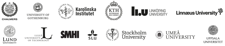 Logotypes of NAISS partners